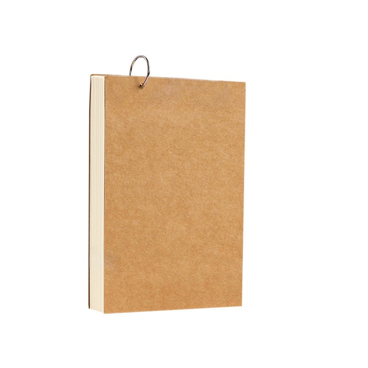 Caiet notite 90 pagini, coperta kraft, 10.5x14.5cm