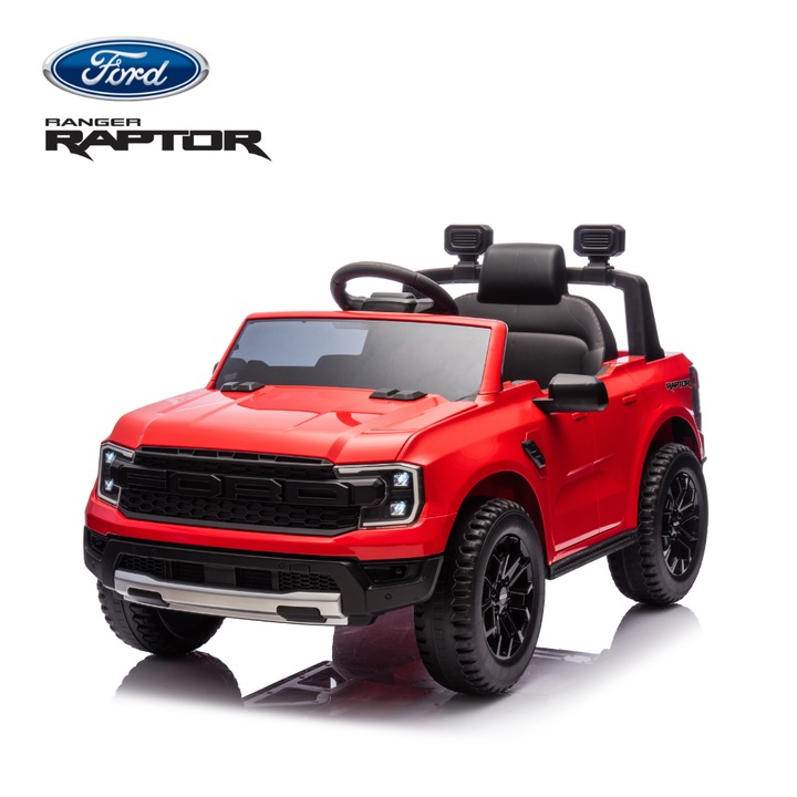 Masinuta electrica Ford Ranger pentru copii - Licenta Ford, Autonomie mare - Baterie LI-ION 10.8V 3.1Ah, Incarcator, Motor 2 X 30W, Telecomanda, Suspensie, Scaun piele, Muzica, Varsta 3-6 ani, Pana la 30 kg, 105 L x 64 l x 60 H cm, VelvetKids