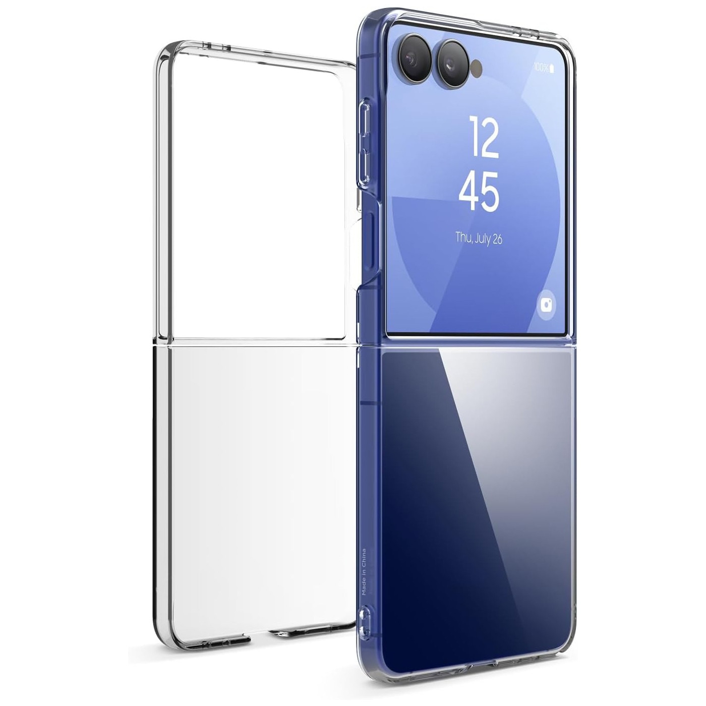 Husa pentru Samsung Galaxy Z Flip 7 Daden® Transparent Clear, Protectie Camera, Antisoc, Transparenta