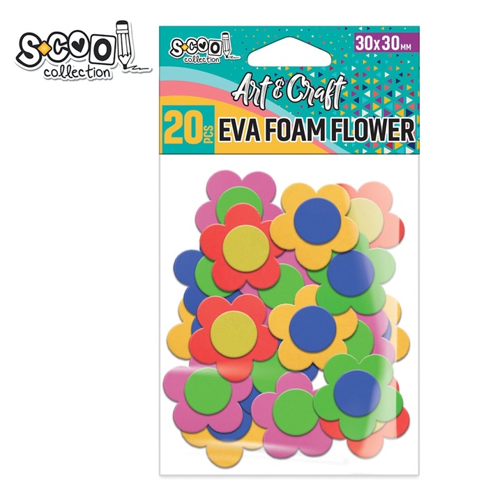 Set Floricele Spuma EVA, 20 buc, Vision XXI
