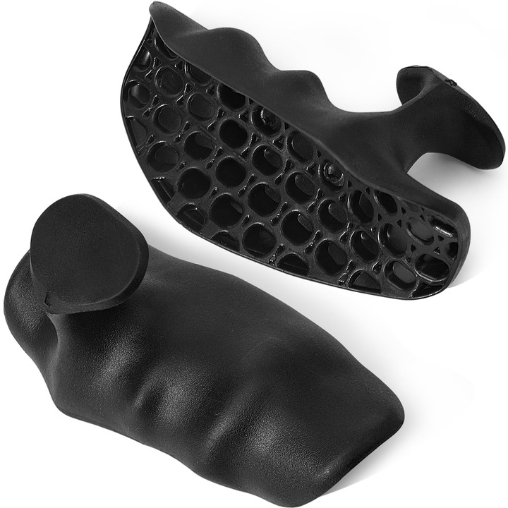 MWAOWM súlyemelő markolatok, ergonomikus, gumiból, tenyérvédelemre, fekete