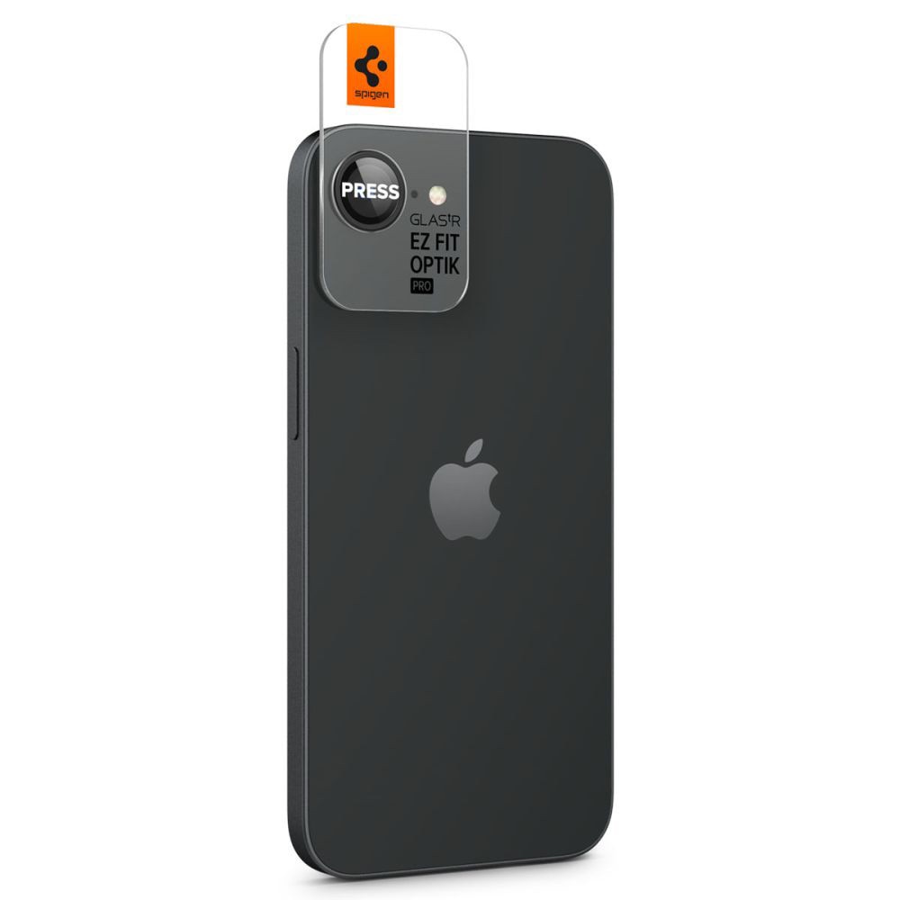 Husa Protectie Compatibila cu (2 pack) Optik.tR EZ Fit Pro Camera Glass (AGL09279), Spigen, iPhone 16e - Black