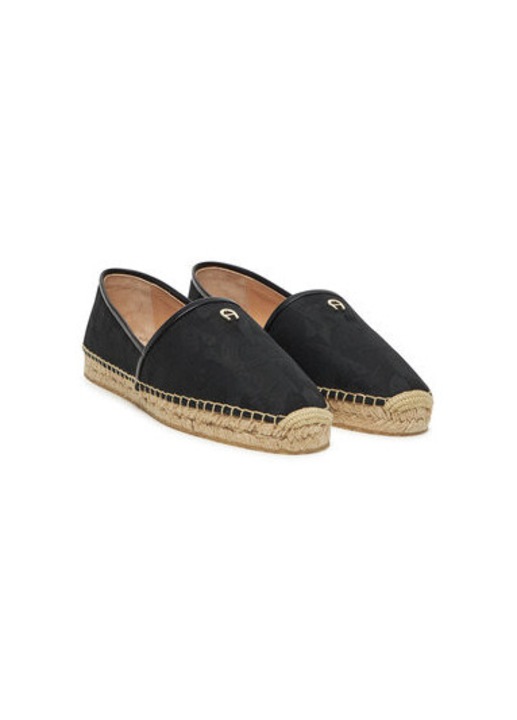 Aigner női espadrillák, 1251475, valódi bőr, 37 EU, fekete