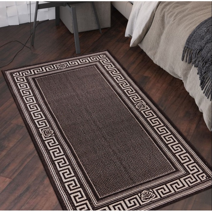 Ютена кухненска постелка, модел Covorexpert Natura 900-91, размер 50 x 80 cm, кафява, антиалергична, полипропилен, трапезария, тераса, офис, хол