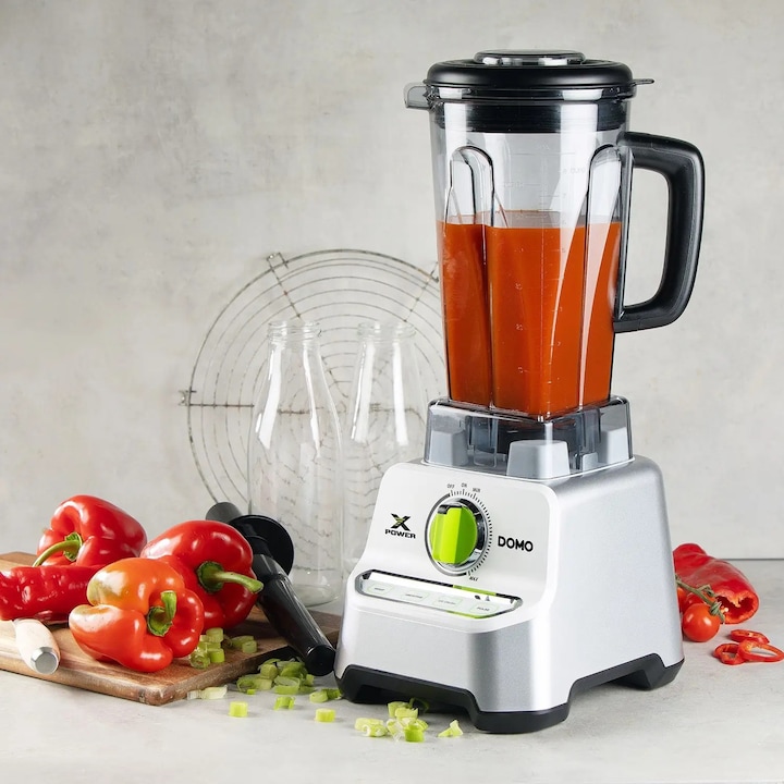 Blender Lafe BZL001 1000 W, 2 viteze, set cu accesoriu de mixare, recipient 0.7l, rozdrabnita 0.5l, procesor 1.5l