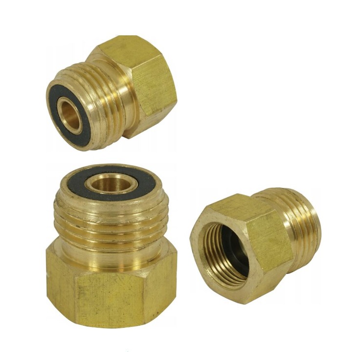 Reductie de alama pentru instalatii de gaz, 1/2"-3/8", Verke