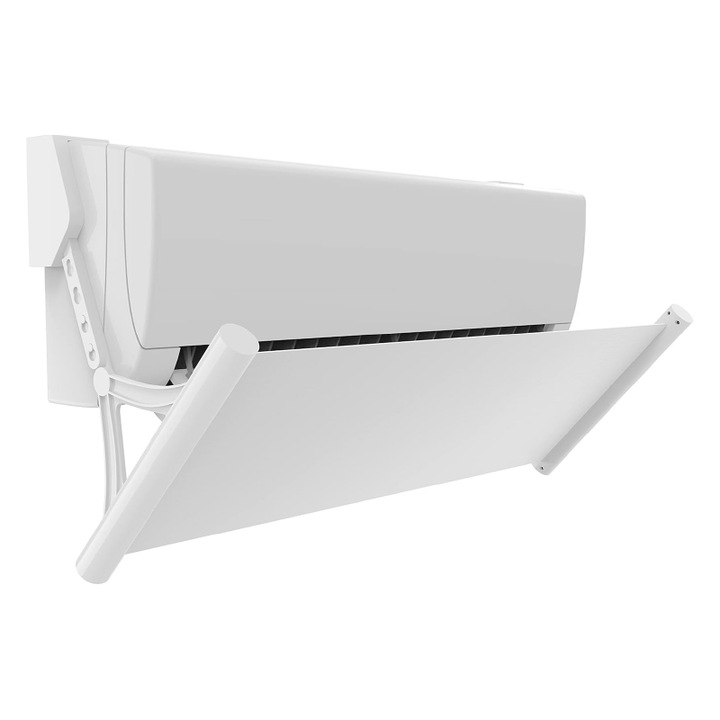 Deflector Extensibil Pentru Aer Conditionat Premium SUPER TRENDS®, Reglare Flux de Aer, Lungime Reglabila Intre 1-125 cm, Alb