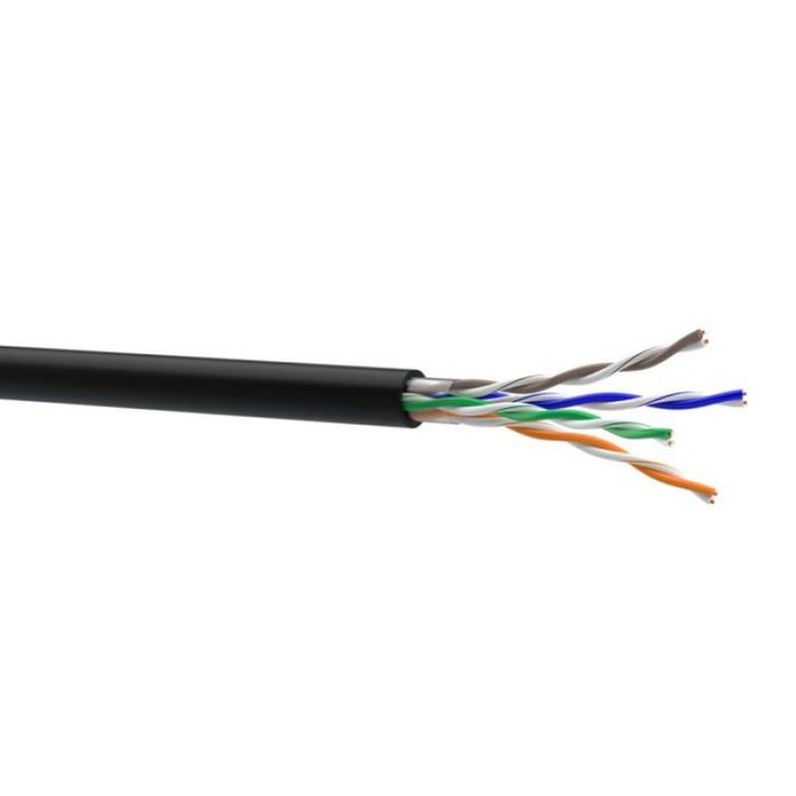 PE U/UTP Cat5E kábel, Braun Group, Fluke Pass, kültéri, 4x2x0, 46mm, 100% tömör réz