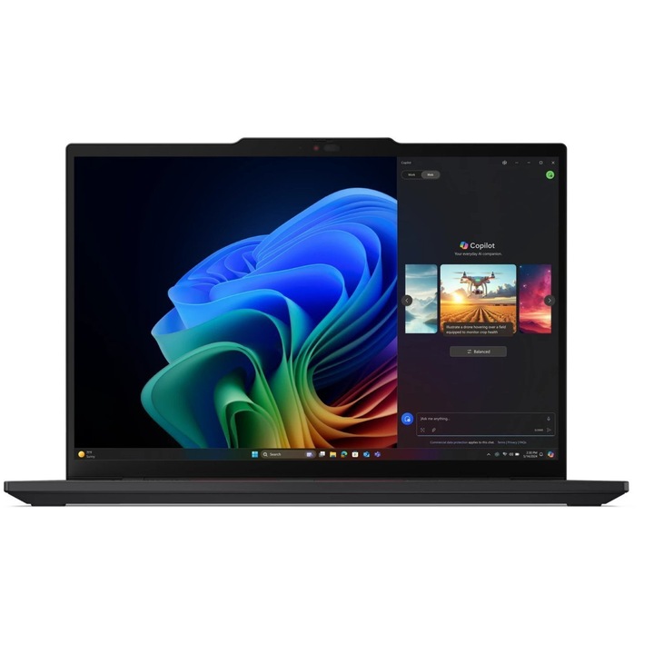 Lenovo ThinkPad T14s G6 laptop, 14" WUXGA, Qualcomm Snapdragon X Elite X1E-78-100 akár 3.4 GHz-ig, 32 GB RAM LPDDR5x 8448, 1 TB SSD, Qualcomm Adreno GPU, Windows 11 Pro, Fekete, 1 TB