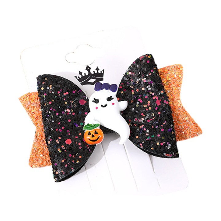 Feicaeesa® Clesti de par cu fundita, Decor Cap Tematic Halloween, Model Fantoma, Multicolor