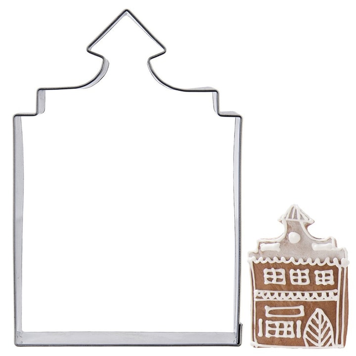 Decupator Pentru Fursecuri, Orion, Casuta, 10x6.3 cm, Argintiu, Fabricat Din Otel Inoxidabil, Potrivit Pentru Masina De Spalat Vase, Utilizare Universala, Posibilitati Creative De Decupare