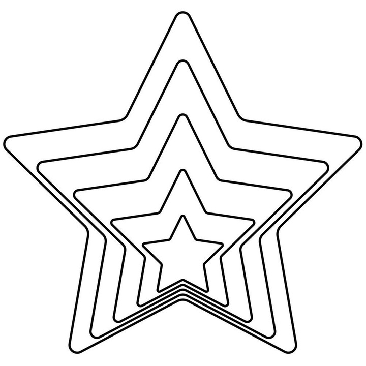 Set 5 forme prajituri Artemis, inox, diverse dimensiuni, argintii