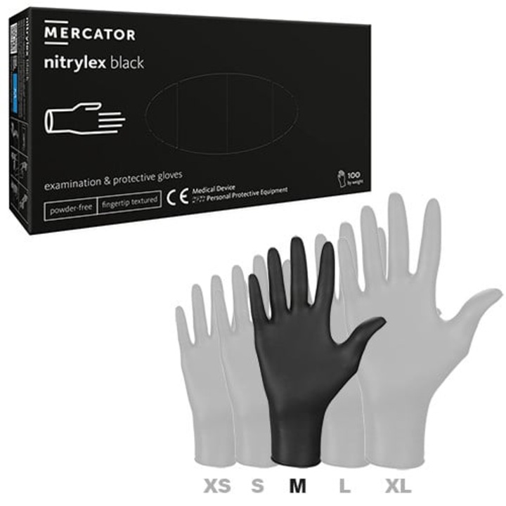 Manusi Nitrylex Black nepudrate M
