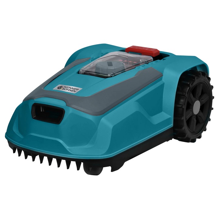 Robot de cosit, KS 22RLM, acoperire 900 m, inclinatie 25%, conectivitate Bluetooth + Wi-Fi, 20 V, 4 Ah, set complet