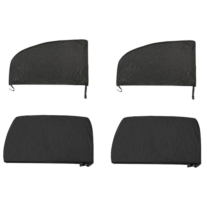 4 db autós napellenző szett, hőszigetelt, UV-védő, Vanaxalife®, Fekete