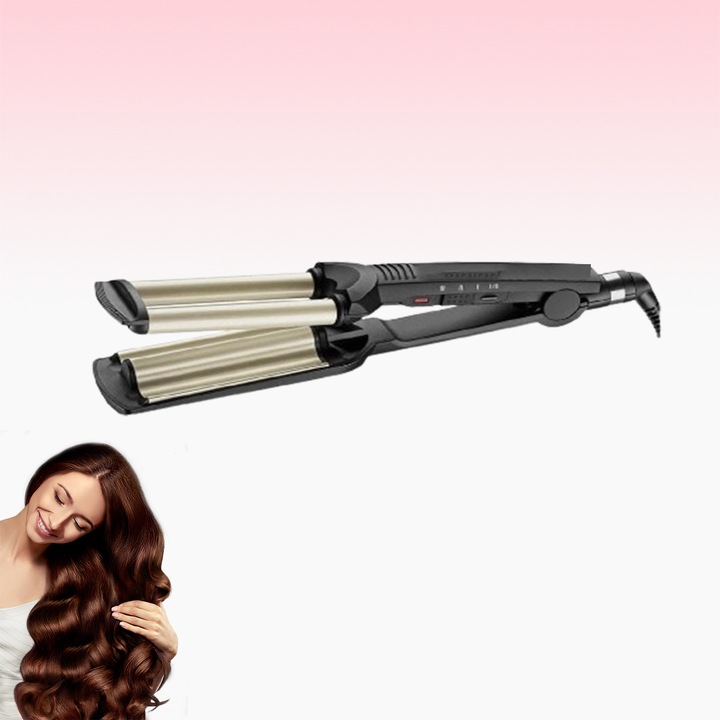 Ondulator profesional, ajustabil, tehnologie tourmalina, 400F, cablu de 1.8mFull Abundance, Tehnologie de Rotire Automata, 7 Setari de Temperatura, Bucle Perfecte, Design Ergonomic, Cablul Pivotant 2, 5m