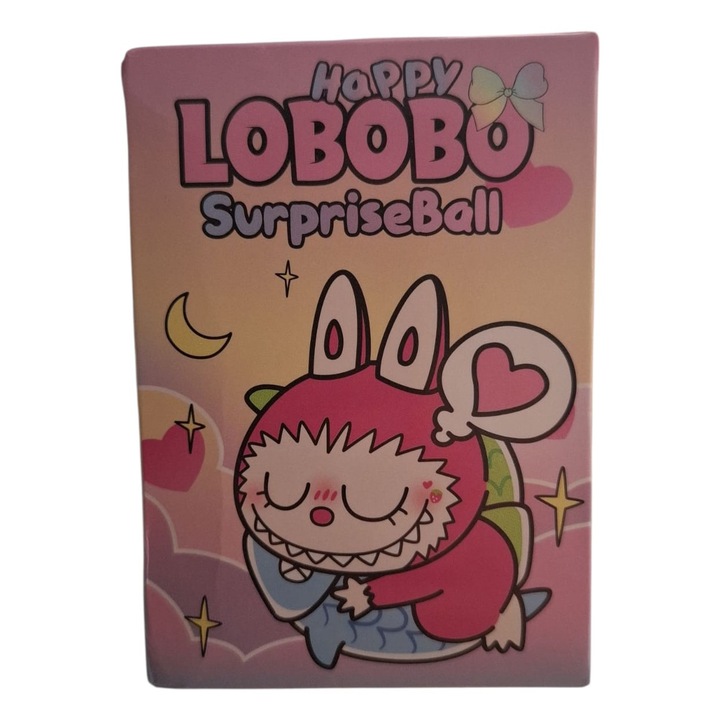 Labubu Happy Lobobo kulcstartó, 10 cm, meglepetés figura, színes