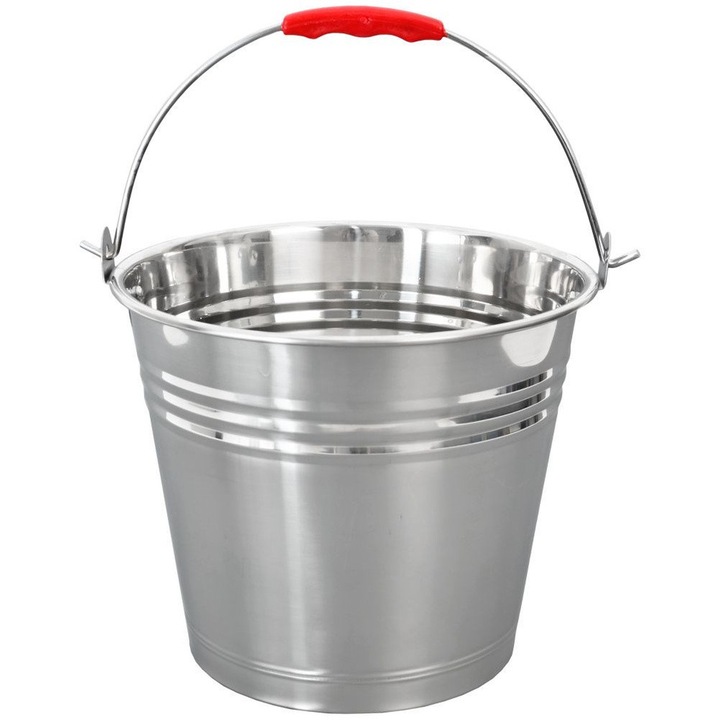 Galeata Pentru Alimente, Orion, 14 L, 33.5x29 cm, Argintie, Inoxidabila, Usor De Utilizat, Practica, Multifunctionala