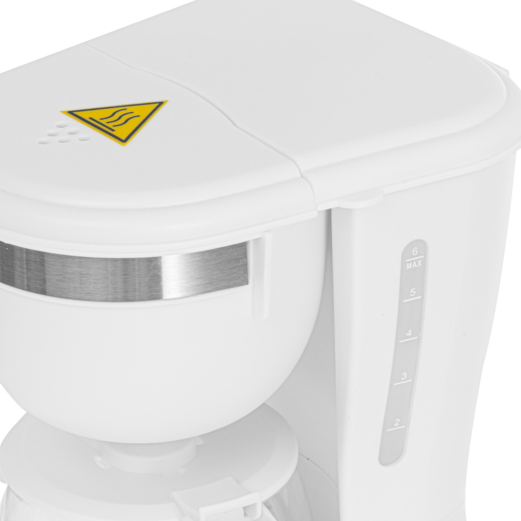 Ekspres de cafea Adler AD 4381W, 0,6L, functie de mentinere a temperaturii, blocare picurare, alb, 14,7x19x25,5cm