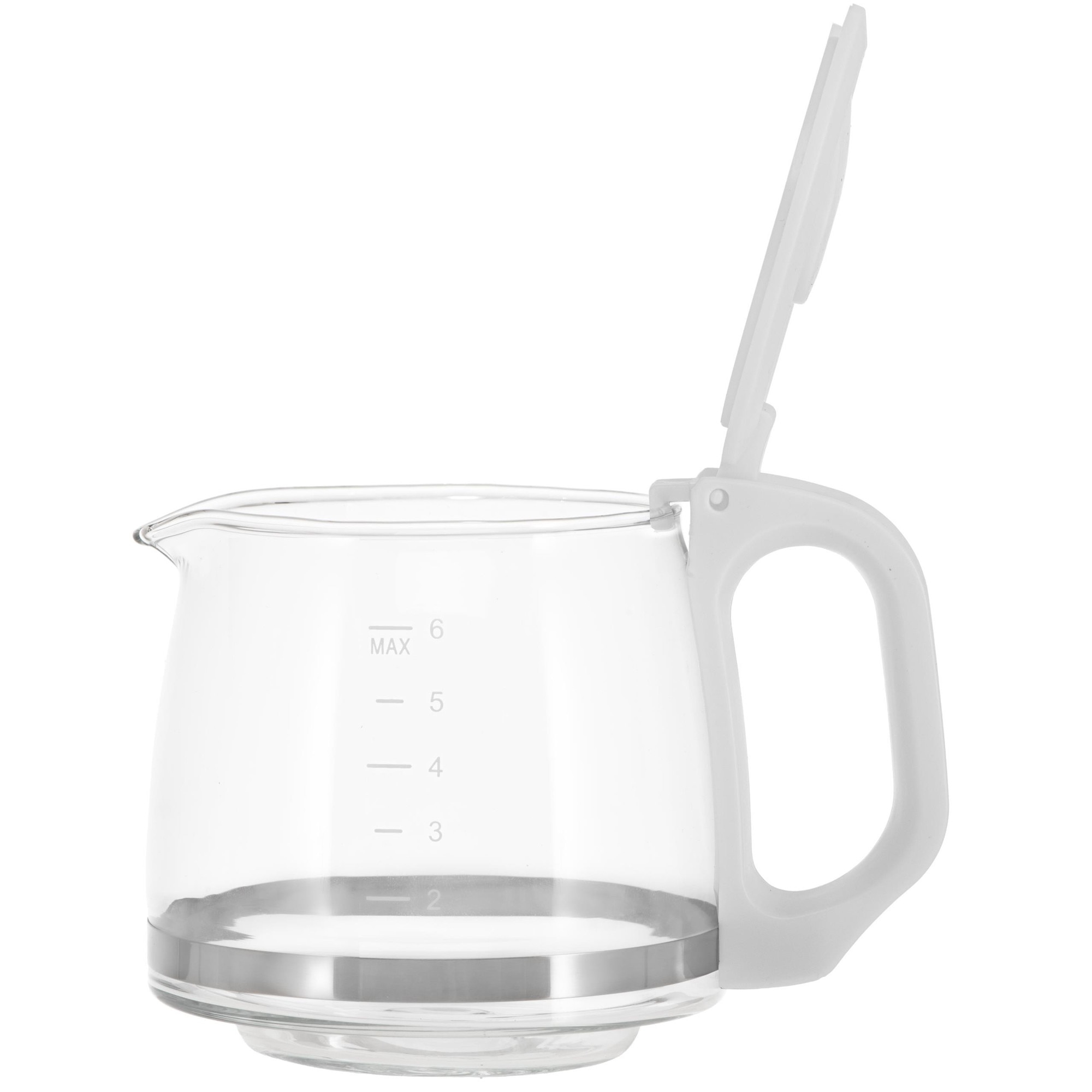 Ekspres de cafea Adler AD 4381W, 0,6L, functie de mentinere a temperaturii, blocare picurare, alb, 14,7x19x25,5cm