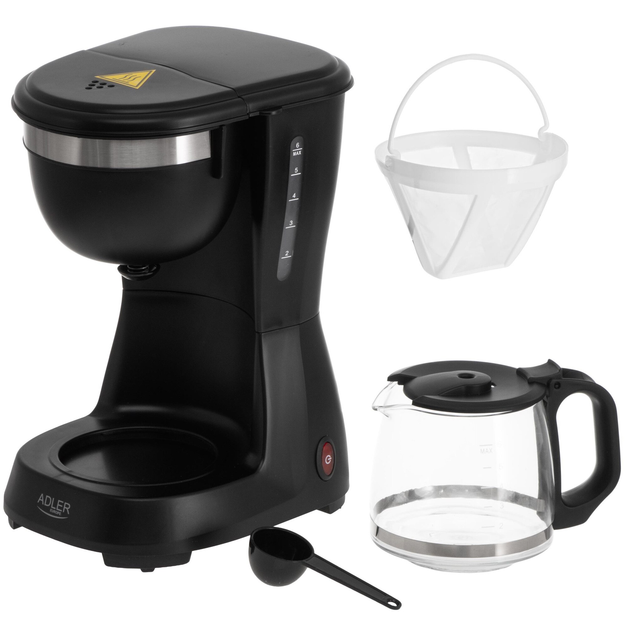 Espressor filtru Adler AD 4381b compact negru 0.6L