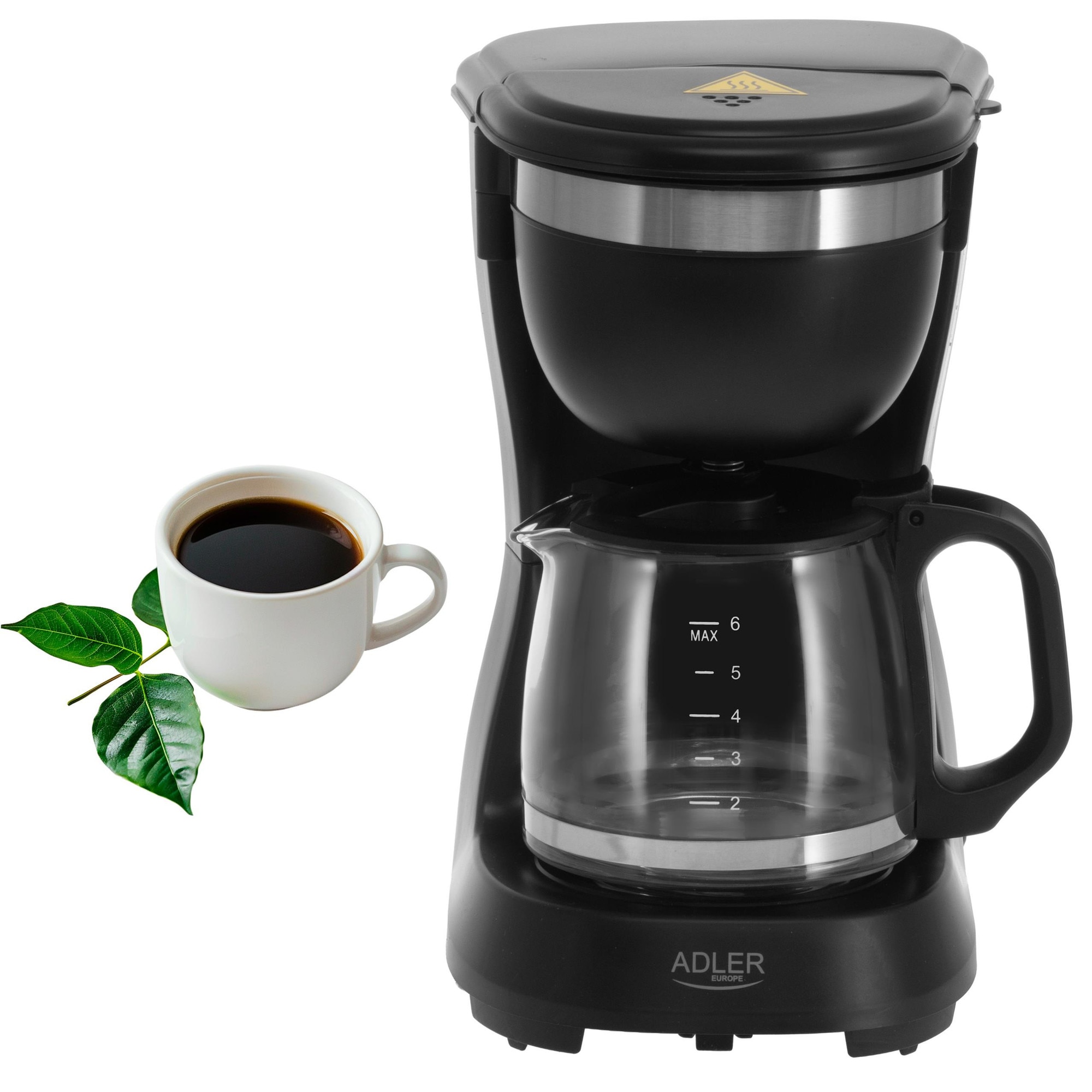 Espressor filtru Adler AD 4381b compact negru 0.6L