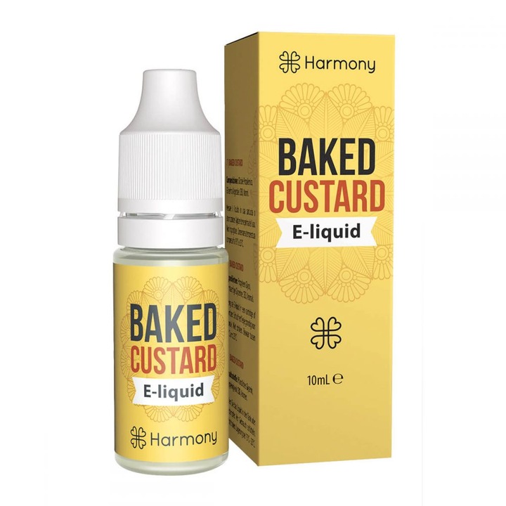 Lichid tigara electronica Harmony Baked Custard aroma Vanilie si Alune prajite, 600mg, fara nicotina, 10ml