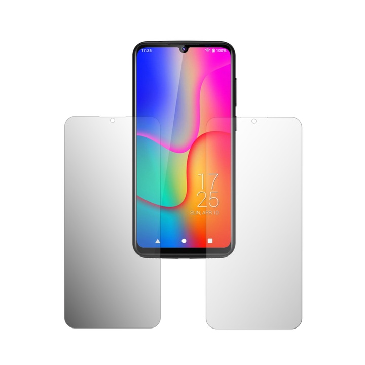 Set 2X Folie Protectie Ecran iSkinz Matte pentru iHunt S22 Ultra - Case friendly, Invisible Skinz Matte, Siliconica Mata Anti-Amprenta, Anti-Reflex, Adeziva si Flexibila