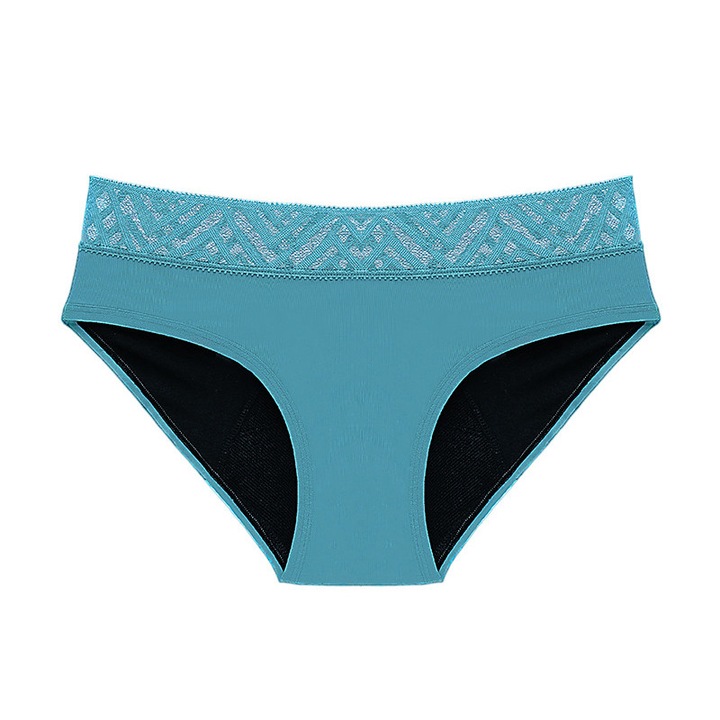 Menstruációs bugyi, BOMSTOM, magas derekú, varrás nélküli, gyors nedvszívású, kék, L-es méret