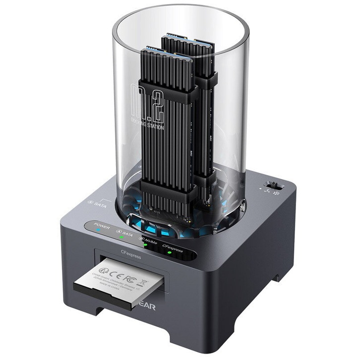 Cititor de carduri Graugear Docking pentru 1x M.2 NVMe, 1x M.2 NGFF, 1x CF-Express