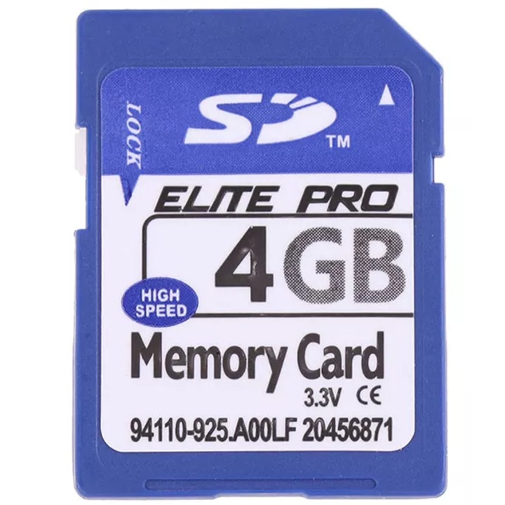 Card De Memorie VALA® SD ELITE PRO, 4 GB, Pentru Camera Auto, Aparat Foto, HUB, Console, Negru