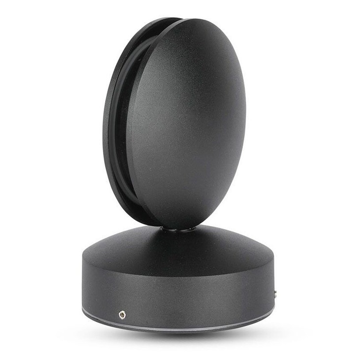 LED fali lámpa, 7W, Meleg fehér 3000K, 770 lm, IP65, 110 x 120 x 170 mm, Fekete, Alumínium