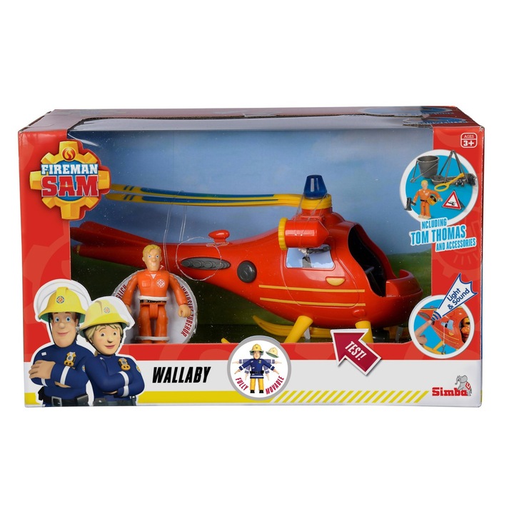 Sam, a tűzoltó, Wallaby helikopter Tom Thomas figurával
