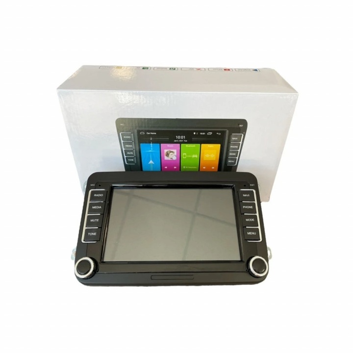 Мултимедия 7" за Volkswagen, Android 15, 4GB RAM, 64GB, ROM, Размер: 220 х 130 милиметра, Цвят: Черен