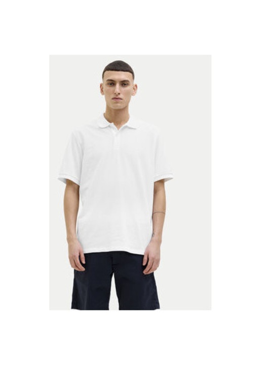 Jack Jones ferfi poloing, 12270150, pamut/polieszter, feher, Fehér