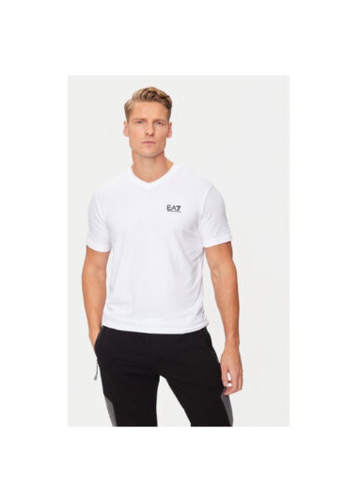 Tricou barbati Ea7 Emporio Armani, 8NPT278 PJVQZ, Alb, 3XL