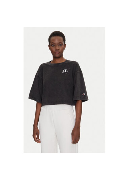 Champion női póló, 118023, pamut, fekete, Fekete