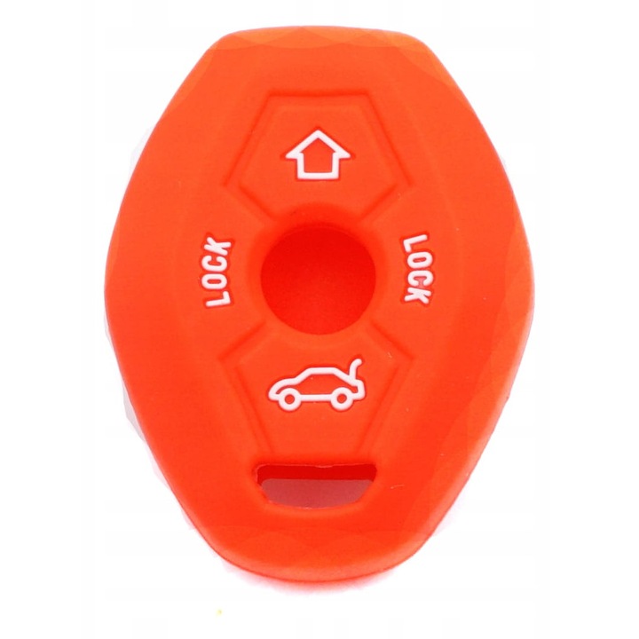 Husa cheie set protectie BMW, Edibazzar, silicon, rosie, pentru modele X3, X5, Z3, Z4, 3, 5, 7, E38, E39, E46, E83, 1998-2005