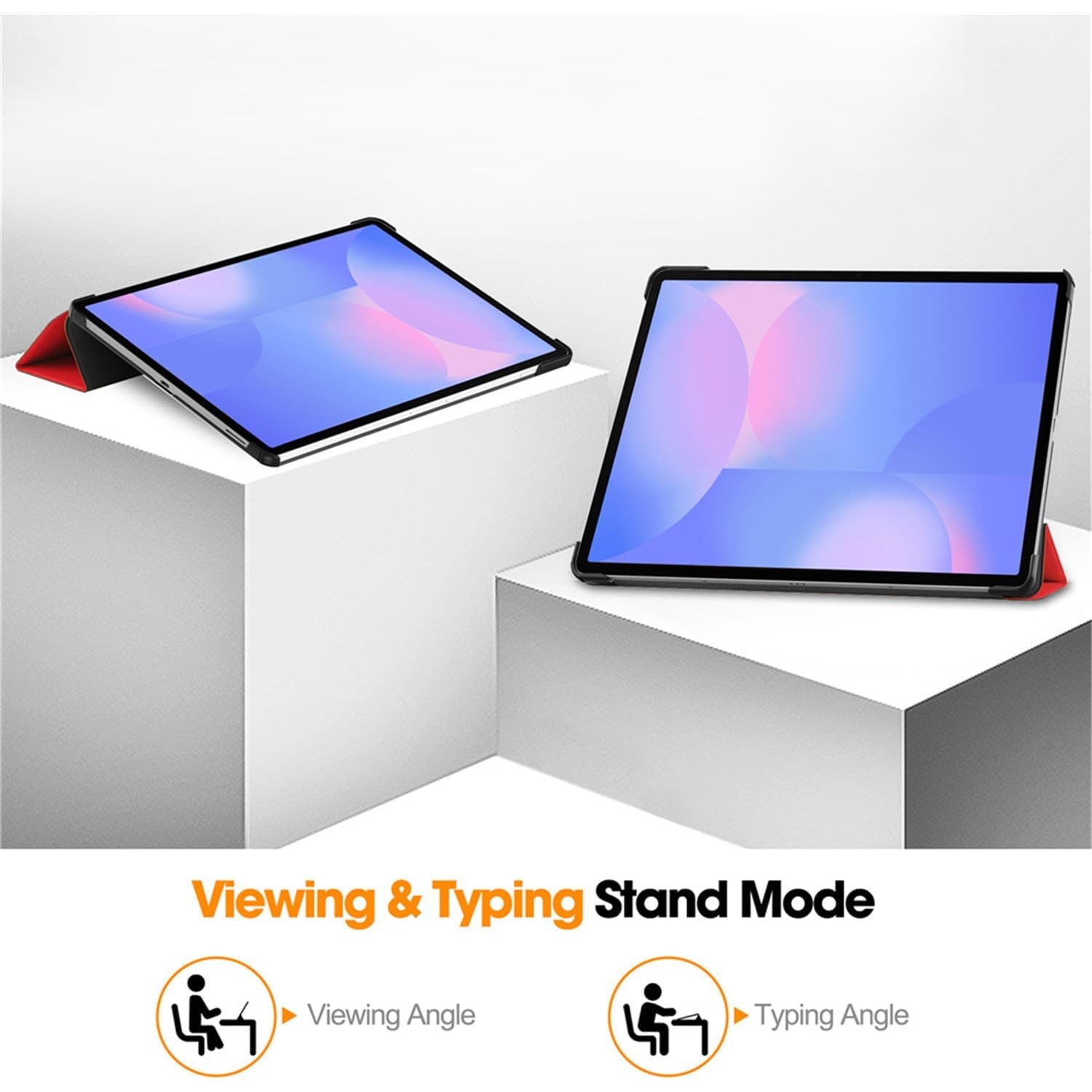 Husa tableta pentru, Samsung Galaxy Tab S10 FE+ 13.1 Inch 2025(SM-X620 / X626 ), auto functie sleep/wake tip stand, Rosu