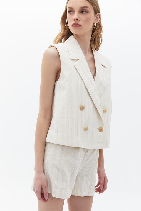 OXXO, Sacou fara maneci cu doua randuri de nasturi, Alb murdar