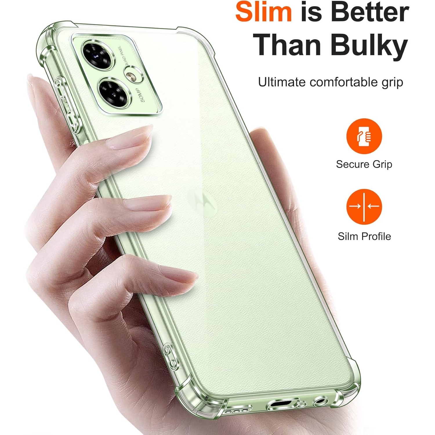 Husa Anti soc, transparenta compatibila cu Motorola G54 5G