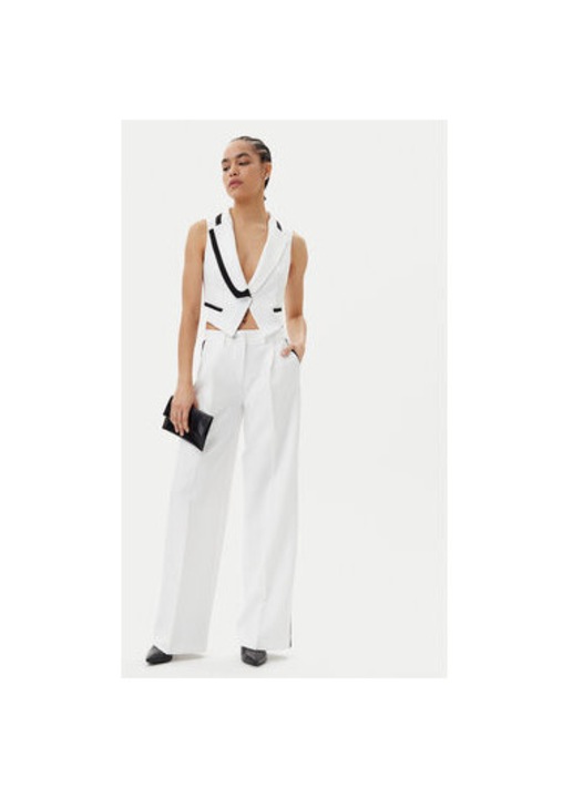 Női textil nadrág Maryley, 25EB566/43BN, Szintetikus, Fehér, Fehér