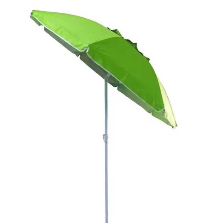 Плажен чадър чупещ, зелен, 170 см