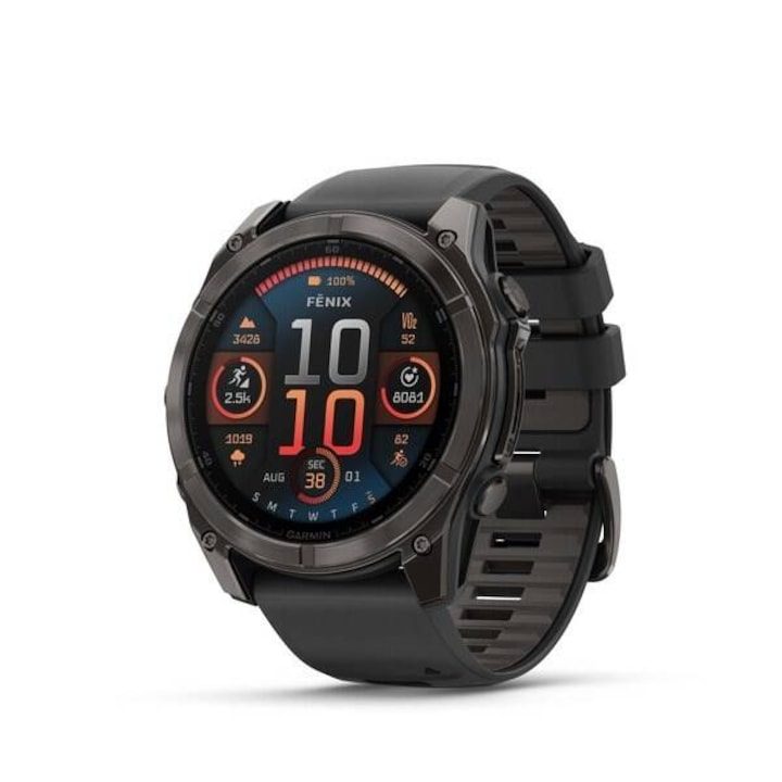 Smartwatch, Garmin Fenix 8, 1.4Inch, AMOLED, 51mm, Touchscreen, Negru