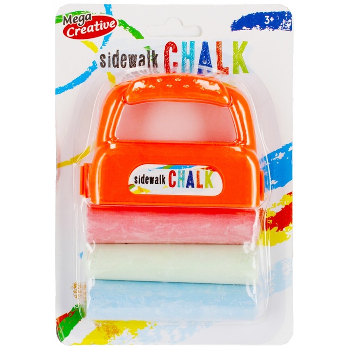 Set de crete colorate pentru desen, Mega Creative, 3 culori, 15x21x4cm