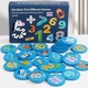 Jucarie din lemn Montessori pentru copii, joc interactiv cu numere, potrivire si invatare a matematicii, 3 ani+