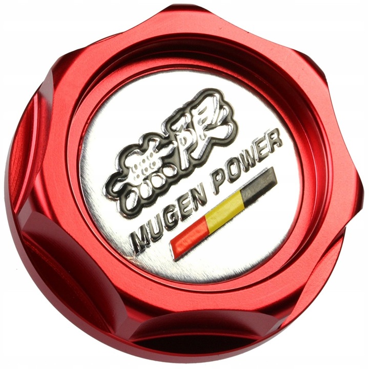 Капачка за наливане на масло Mugen, алуминиева, червена, 32 мм, за Honda