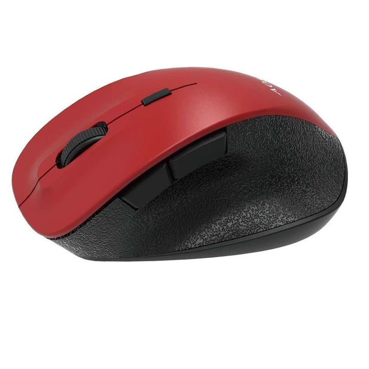 Mouse wireless AOAS B-1009, Bluetooth si mouse optic wireless 2 in 1, rosu