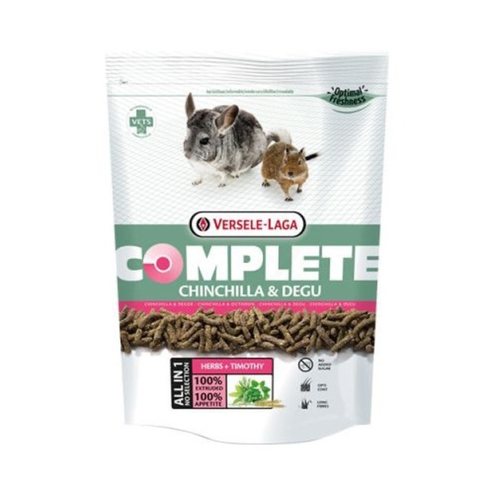Hrana completa extrudata pentru chinchilla si degu VerseleLaga, 500 gr