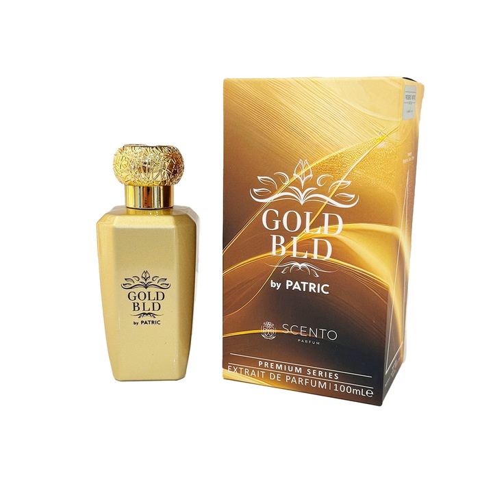 Set Parfum Extract Gold Bld Frederic Patric, Femei, 100ml, cu mostra 2ml